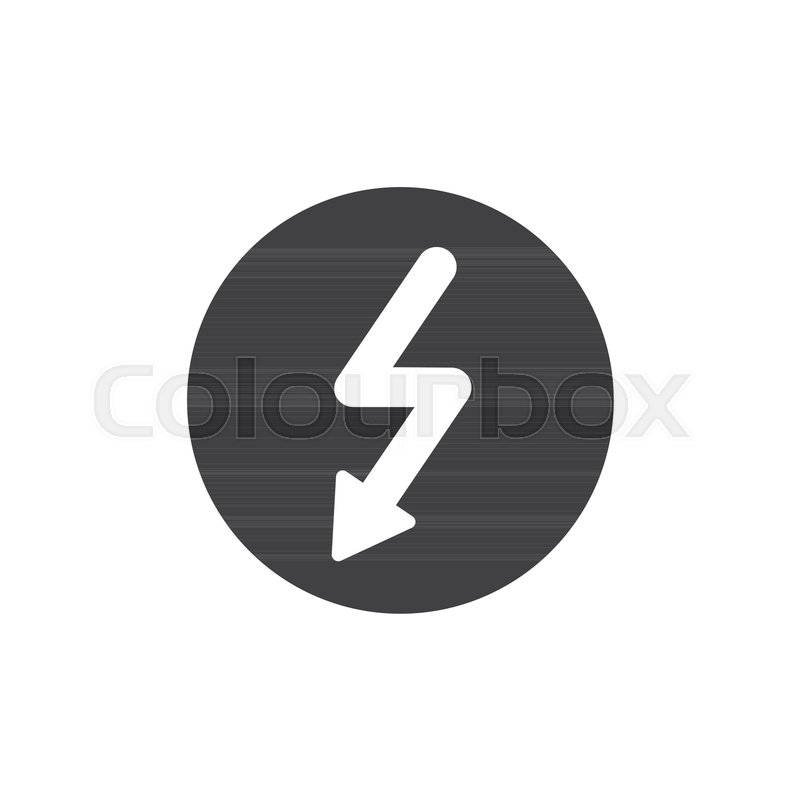 800x800 High Voltage Icon Vector, Filled Flat Stock Vector Colourbox