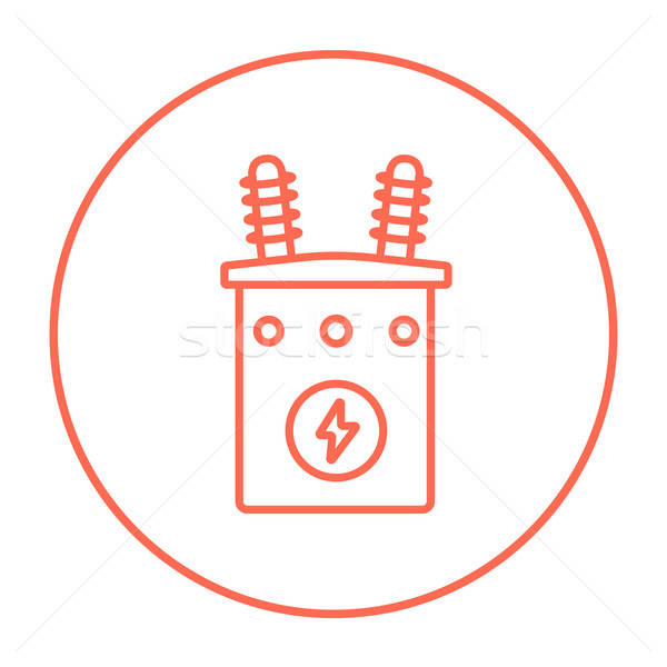 600x600 High Voltage Transformer Line Icon Vector Illustration Andrei