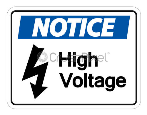 500x392 Notice High Voltage Sign Isolate On White Background,vector