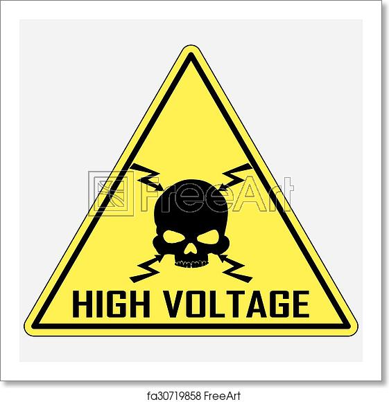 561x581 Free Art Print Of Danger High Voltage Sign, Vector Danger High