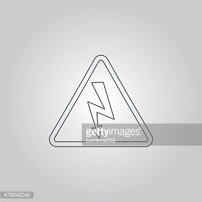 416x416 High Voltage Vector Illustration Premium Clipart