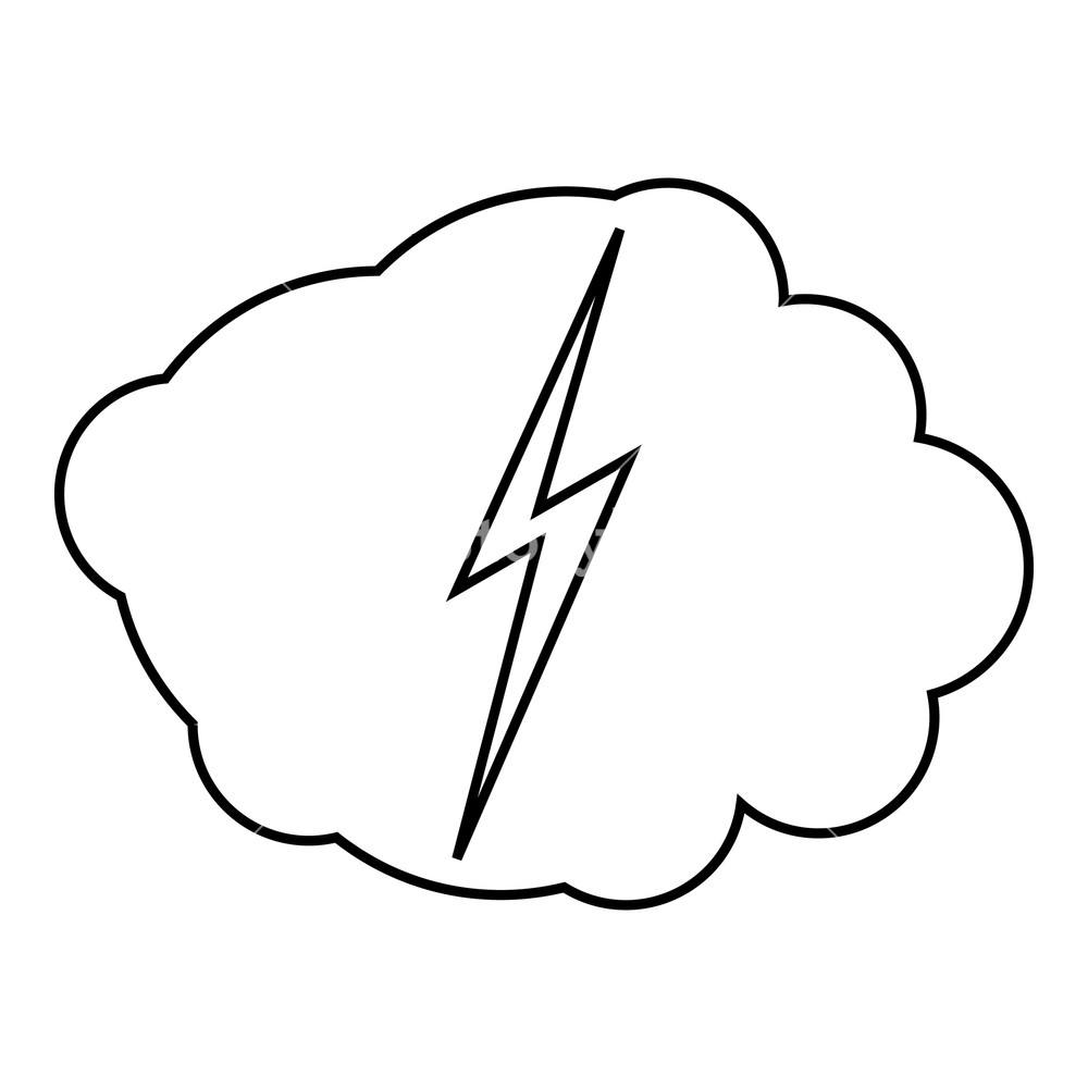 1000x1000 High Voltage Icon Outline Illustration Of High Voltage Vector