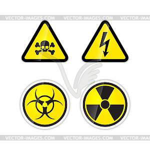 300x300 Set Of Four Warnings Signs For High Voltage
