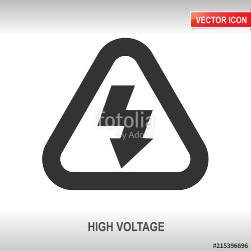 500x500 High Voltage Vector Icon Stock Image And Royalty Free Vector