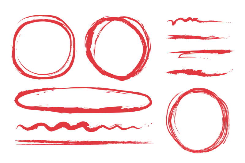 800x533 Lines And Circles To Highlight Vector Illustrations Set