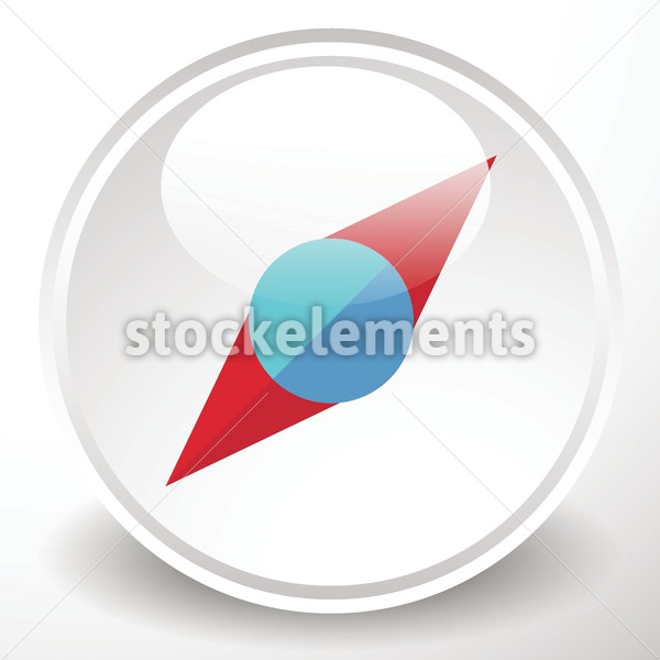 600x600 Simple Compass Dial Icon With Pointer And Highlight