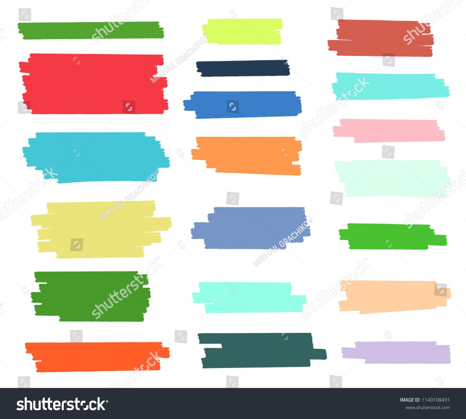 1500x1350 Creative Vector Illustration Of Stain Strokes, Hand Drawn Yellow