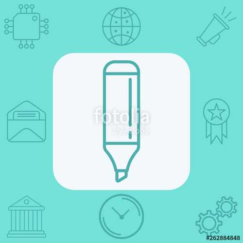 500x500 Highlighter Vector Icon Sign Symbol Stock Image And Royalty Free