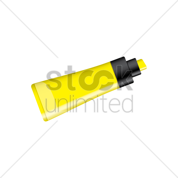 600x600 Yellow Highlighter Vector Image