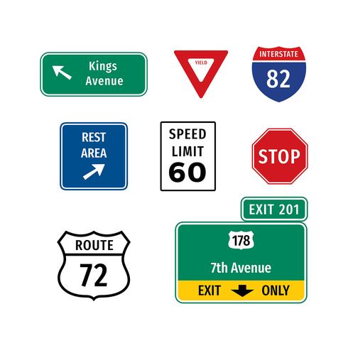 490x490 Highway Sign Vector