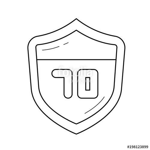 500x500 Highway Sign Vector Line Icon Isolated On White Background