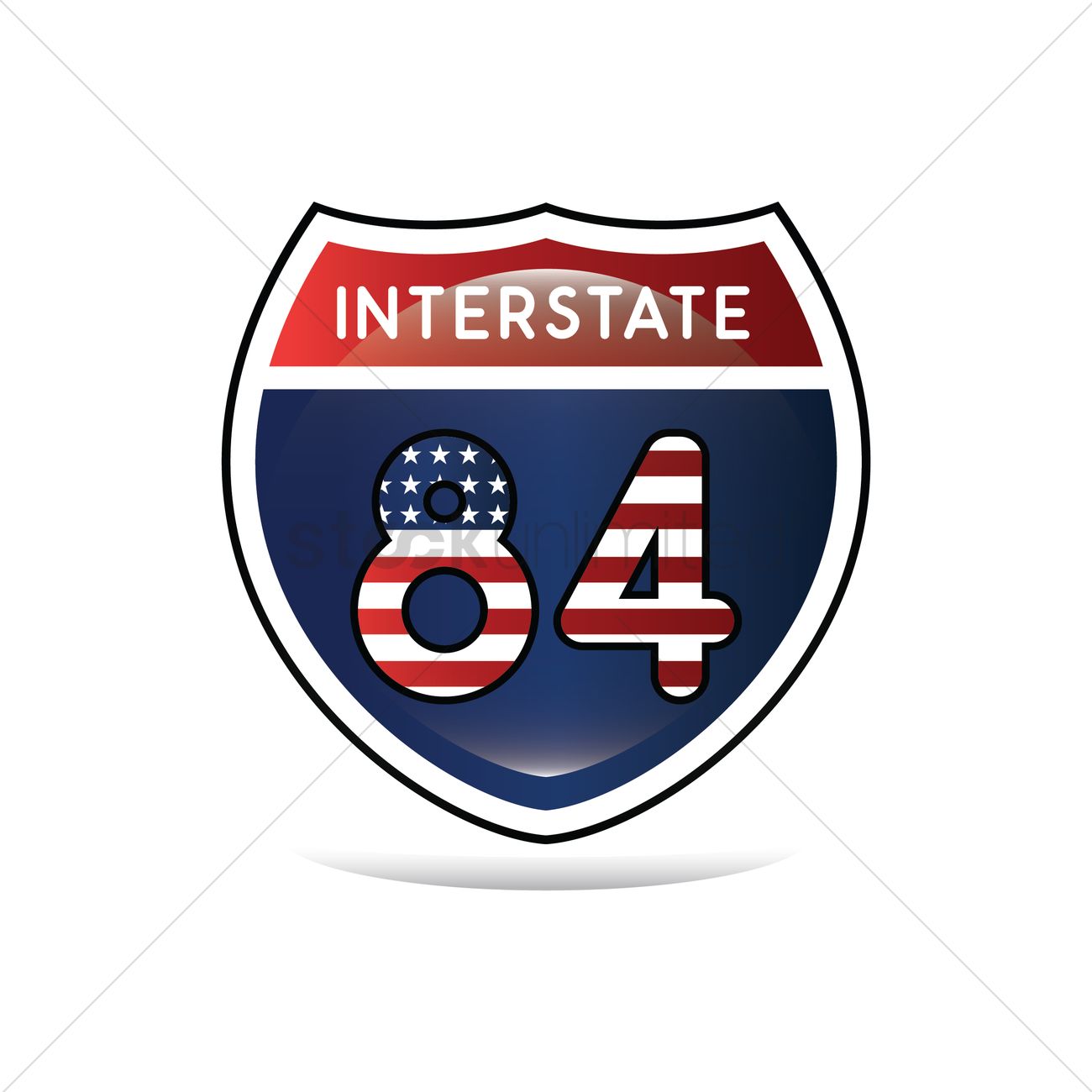 1300x1300 Interstate Highway Sign Vector Image