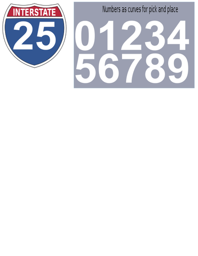 386x500 Interstate Highway Sign Vector