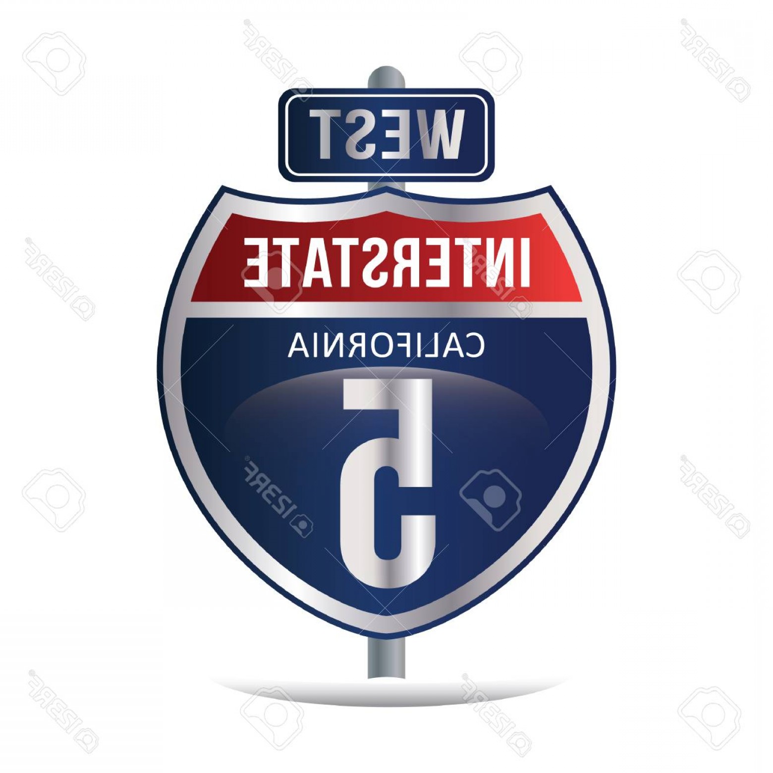 1560x1560 Photostock Vector Interstate Highway Sign Studiogrfx