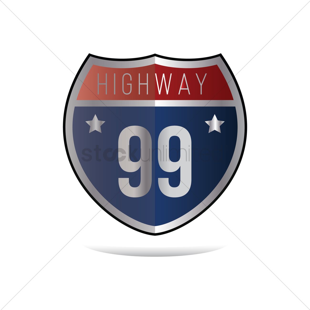 Highway Sign Vector Image 1300x1300 Highway Sign Vector Image