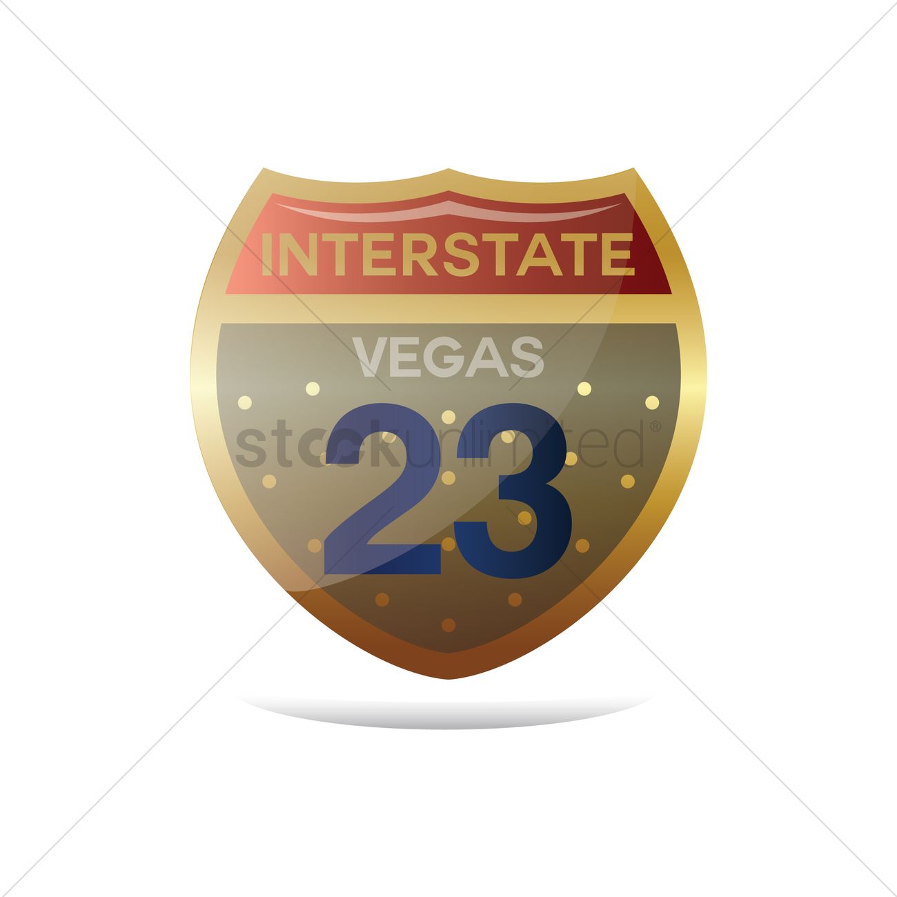 Interstate Vegas Highway Sign Vector Image 1300x1300 Interstate Vegas Highway Sign Vector Image
