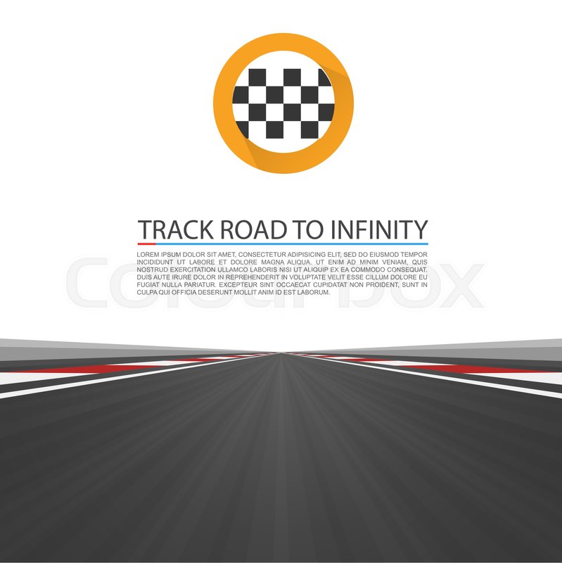 799x800 Track Road To Infinity, Road Vector Stock Vector Colourbox