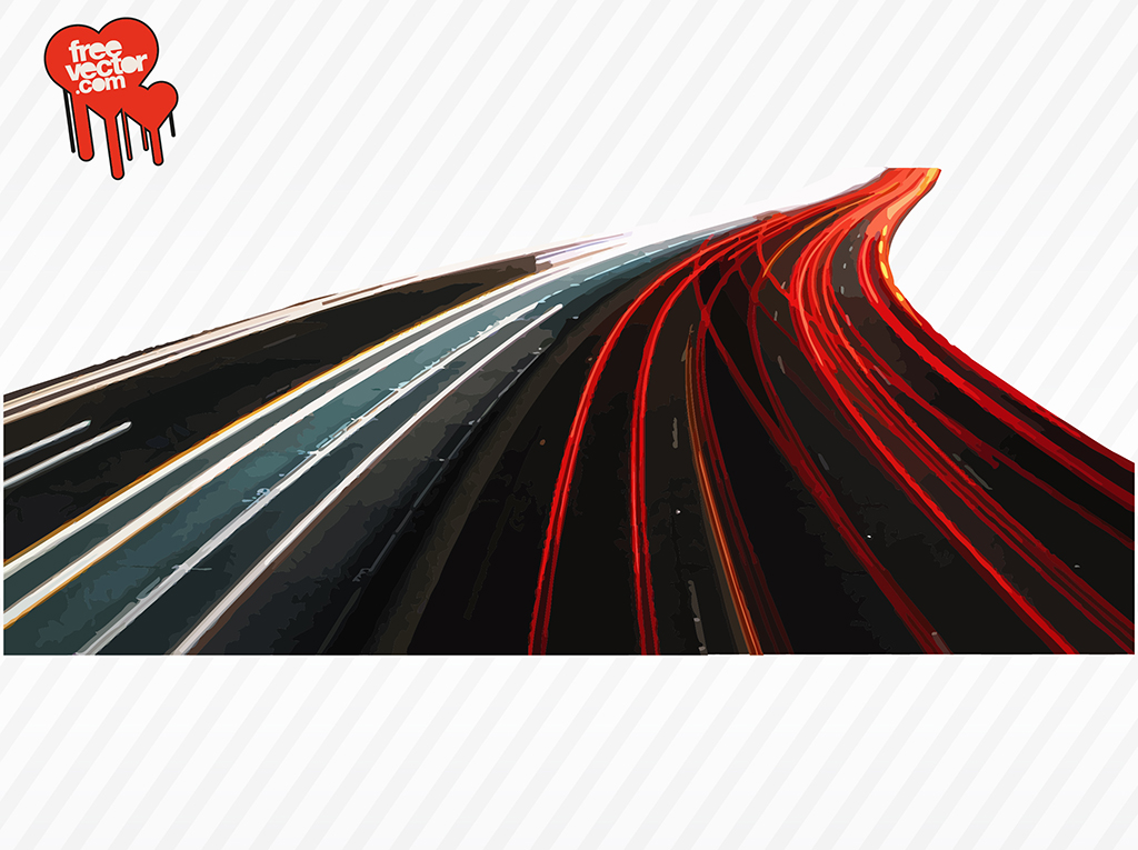 1024x765 Busy Highway Vector Art Graphics