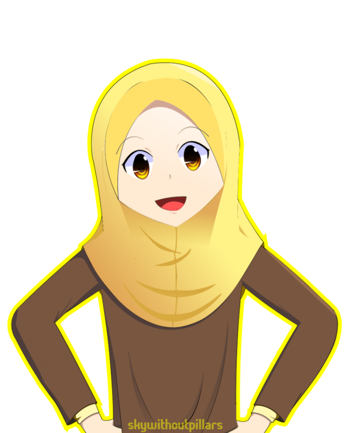 700x872 Hijab Girl Cartoon Png Vector, Clipart