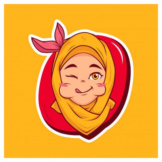 626x626 Delicious Hijab Girl Cartoon Mascot Premium Vector Freepik