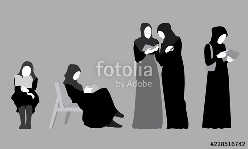 500x300 Hijab Silhouettes Stock Image And Royalty Free Vector