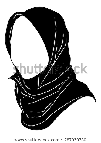 333x470 Hijab Women Black Silhouette Vector Icon Set Royalty Free Cliparts
