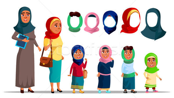 600x337 Hijab Stock Vectors, Illustrations And Cliparts