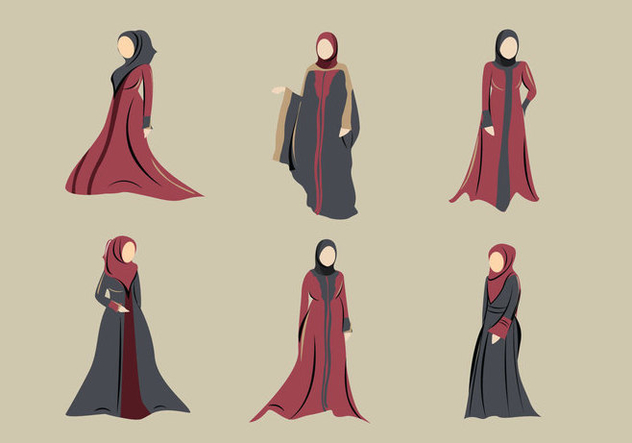 Abaya Muslim Hijab Dress Free Vector Download Cannypic 632x443 Abaya Muslim Hijab Dress Free Vector Download Cannypic