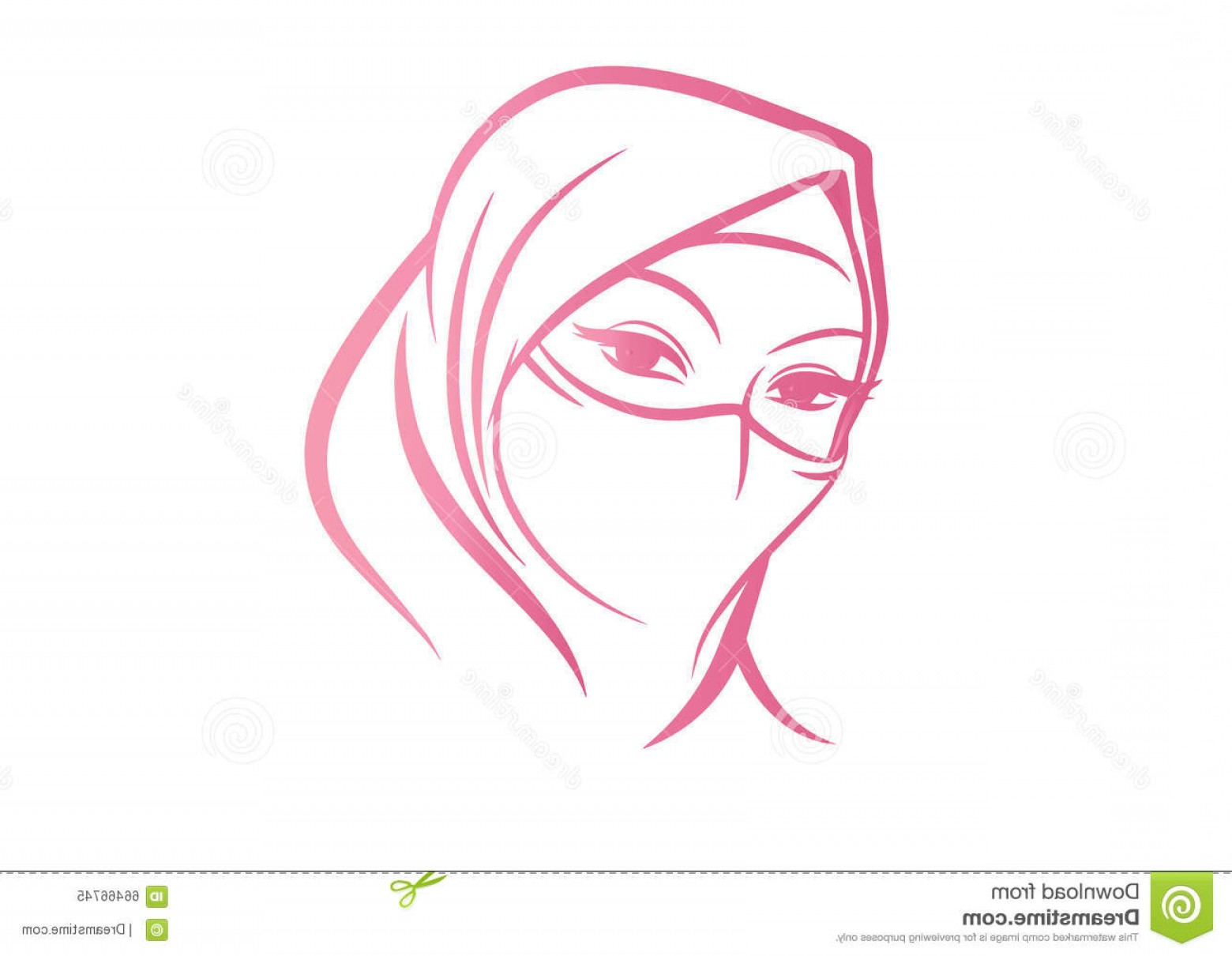 1560x1210 Stock Illustration Arabian Woman Hijab Sketch Vector Art Format