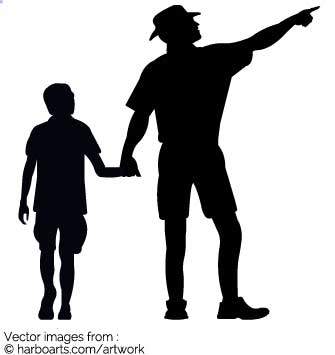 335x355 Download Father And Son Hiking Silhouette