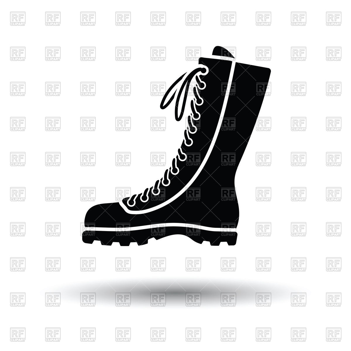 1200x1200 Hiking Boot Icon On White Background Vector Image Of Objects