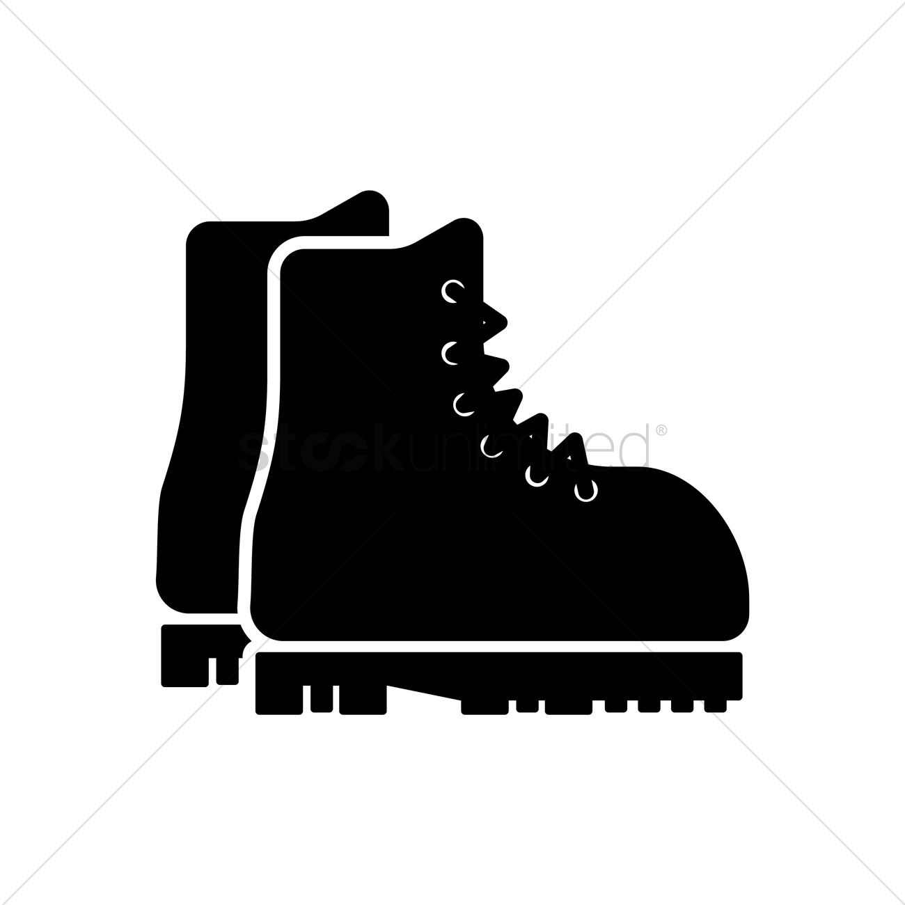 1300x1300 Hiking Boots Vector Image