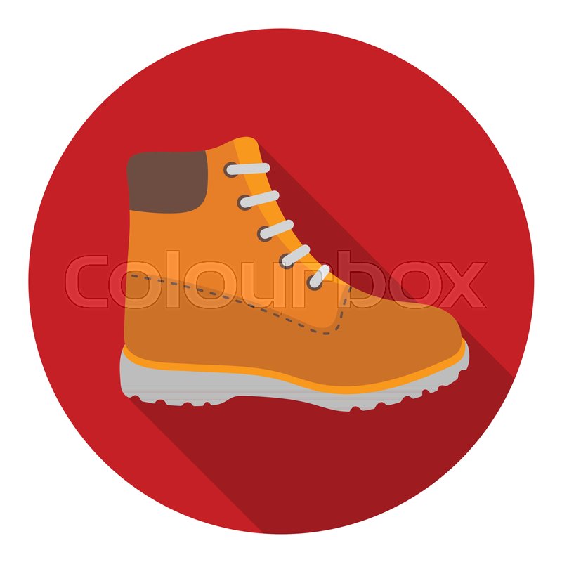 800x800 Hiking Boots Icon In Flat Style Stock Vector Colourbox
