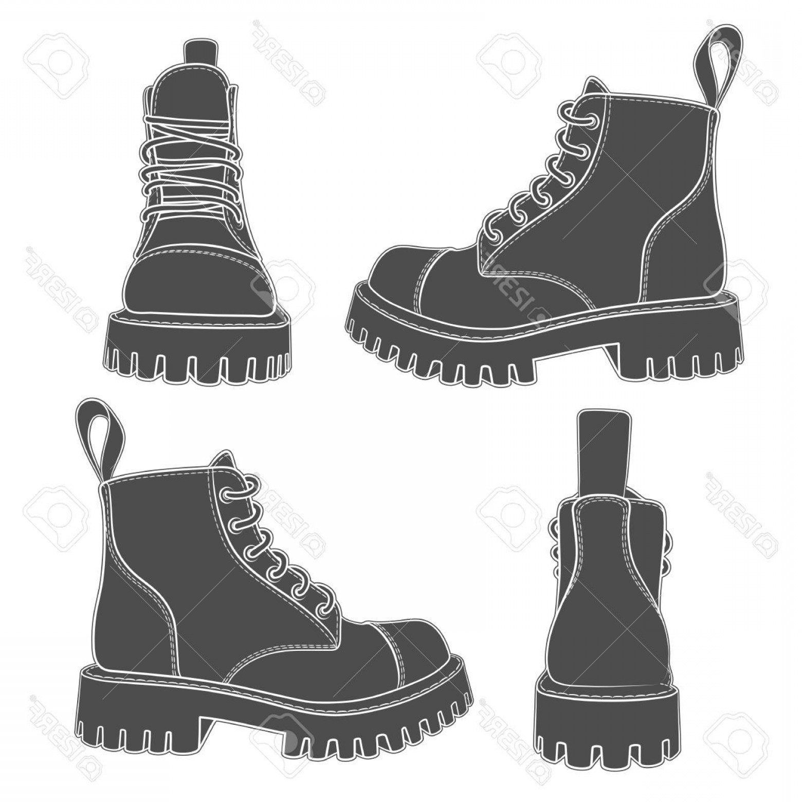 Hiking Boots Vector at Vectorified.com | Collection of Hiking Boots ...