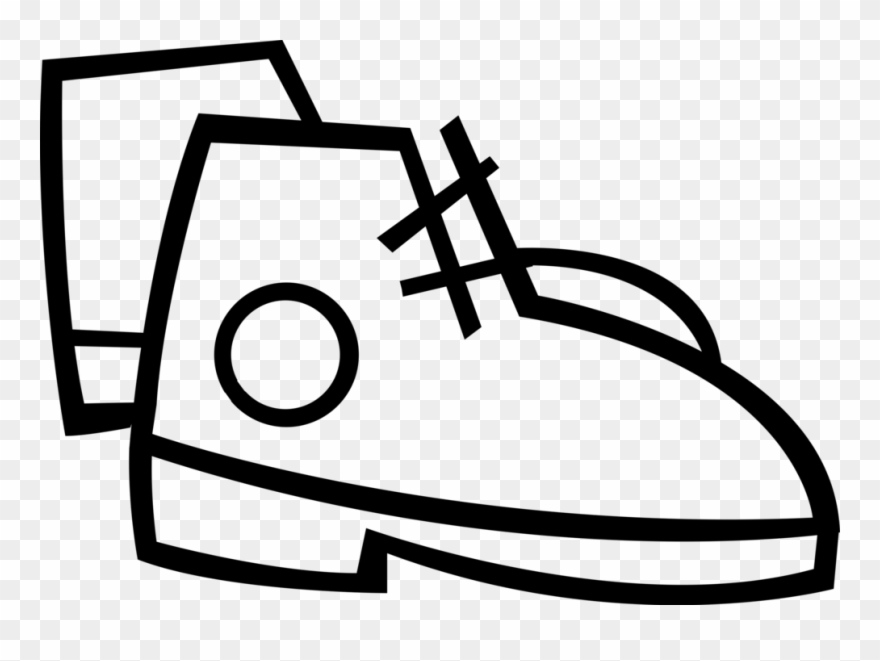 880x661 Vector Illustration Of Hiking Boots Footwear Designed Clipart