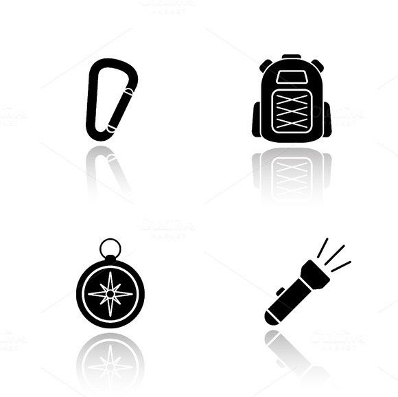580x578 Hiking Gear Icons Vector Icons Hiking Gear, Sport Icon, Icon