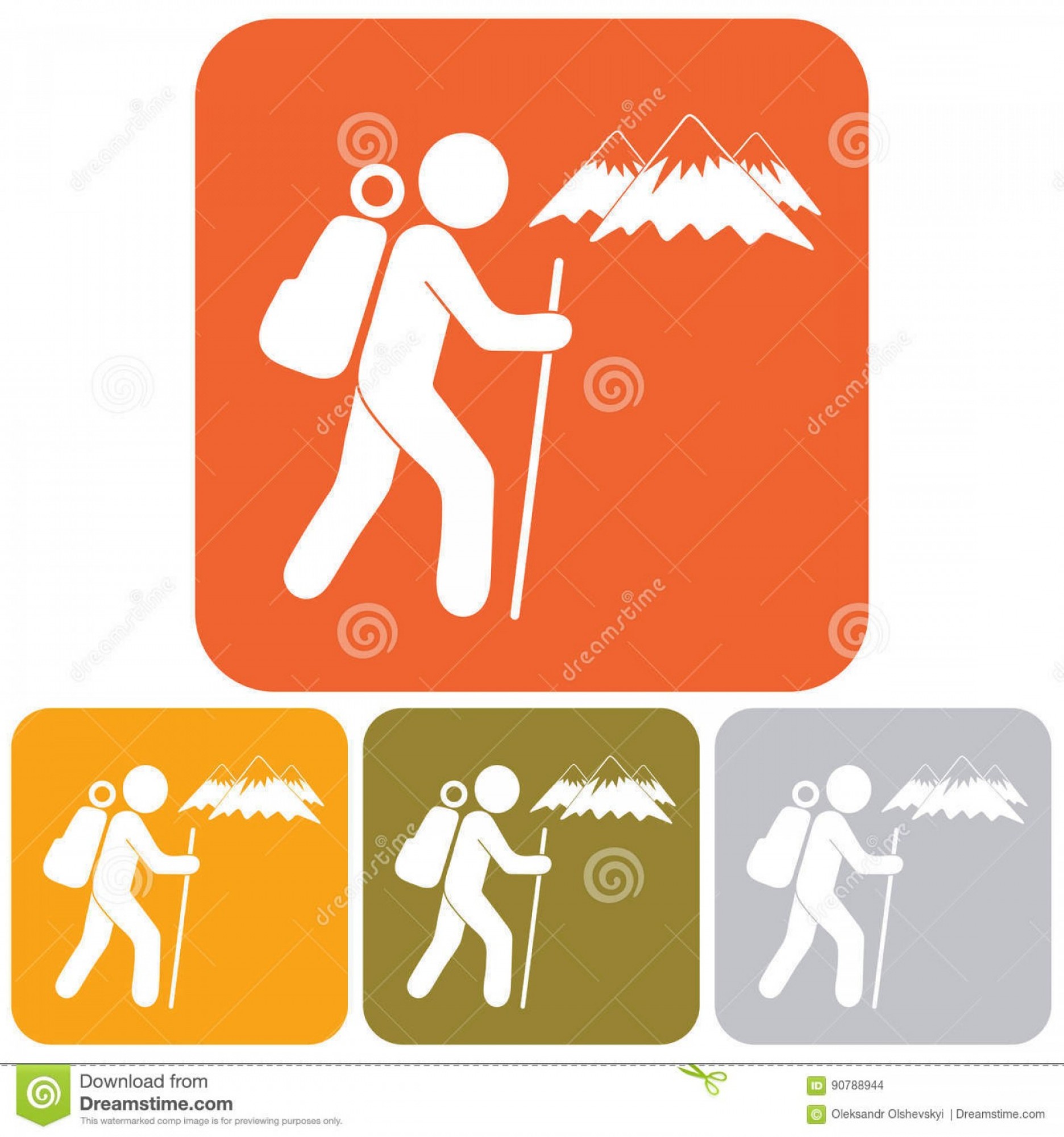 1872x2001 Stock Illustration Hiking Icon Illustration Isolated Vector Sign