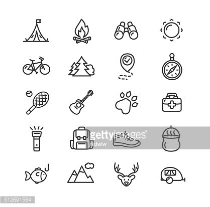 418x413 Camping Tourism Hiking Icon Vector Premium Clipart