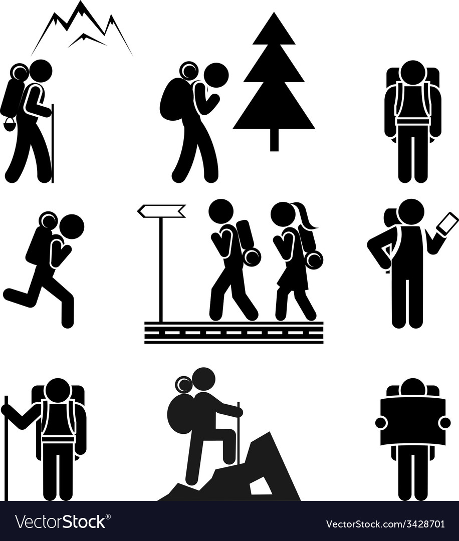 916x1080 Collection Of 'hiking Silhouette Vector' Download More Than