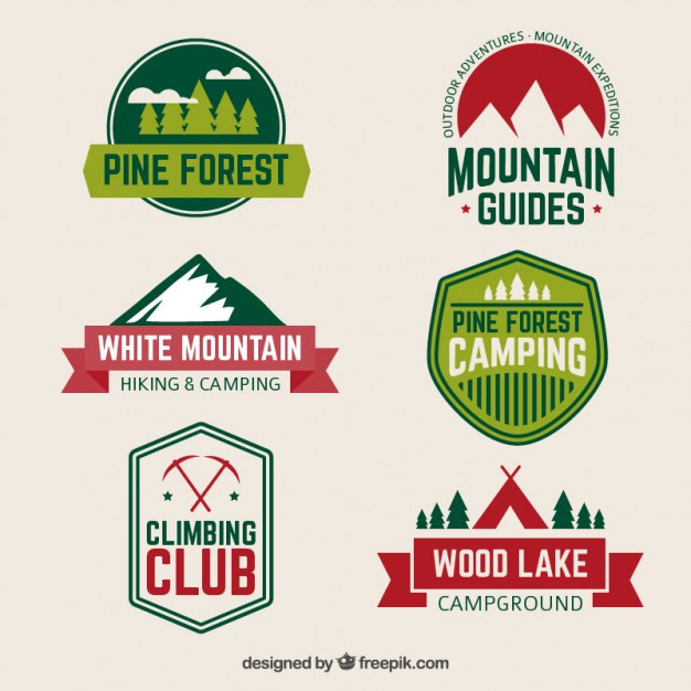 626x626 Hiking And Camping Badges Vector Free Download