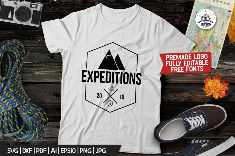 800x533 Vintage Hiking Logo Expedition Label Templates Vector