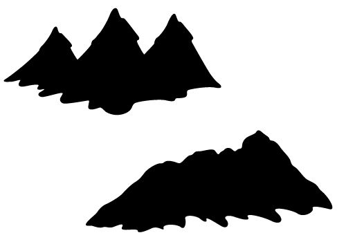 Mountain Silhouette Vector With Hills And Valleys Free Download 500x350 Mountain Silhouette Vector With Hills And Valleys Free Download