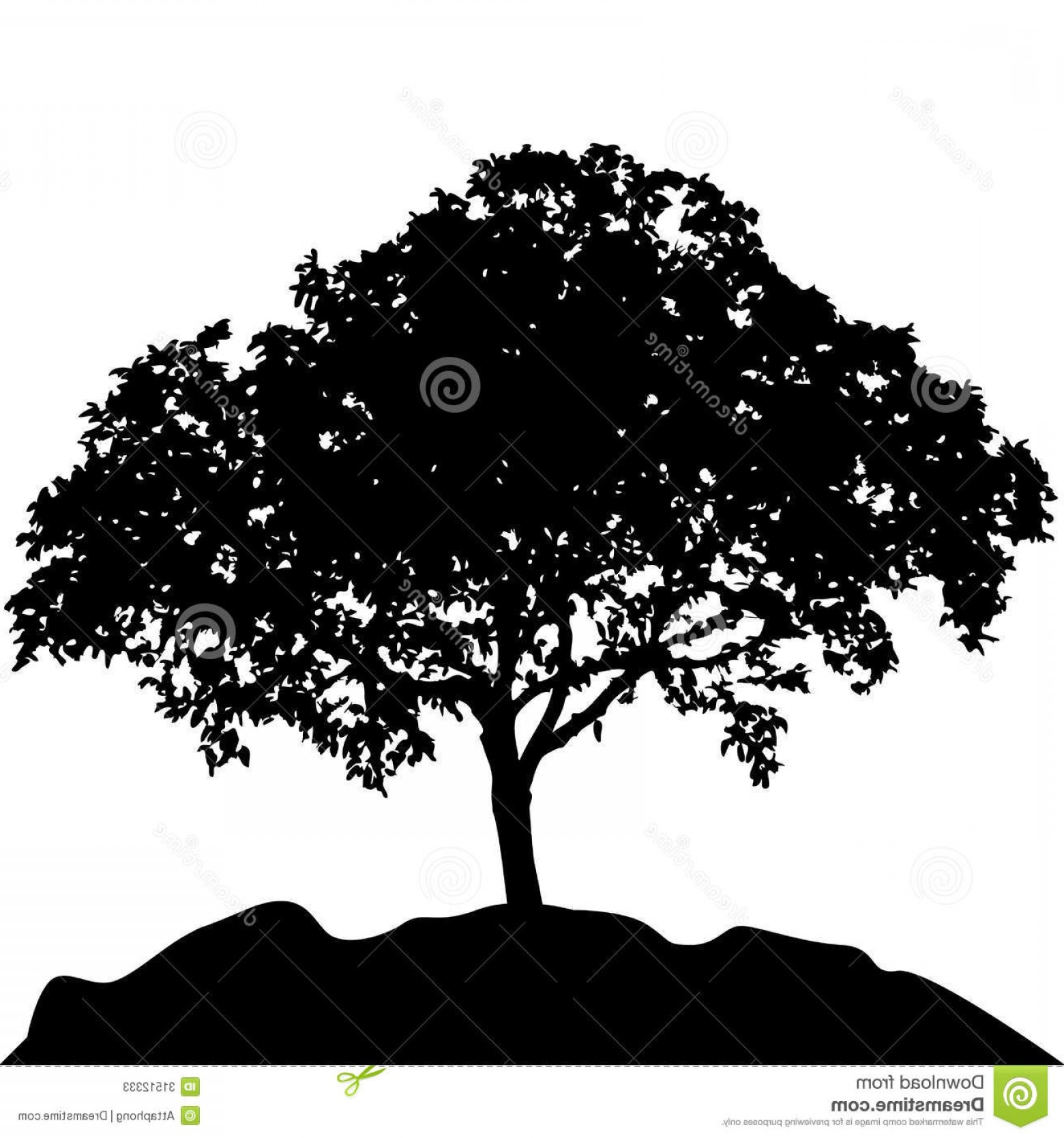 Stock Photos Tree Hill Silhouette Vector Illustration Isolate 1560x1668 Stock Photos Tree Hill Silhouette Vector Illustration Isolate