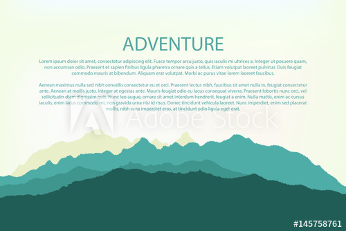Adventure Mountain Background Landscape, Hills Silhouette Vector 500x334 Adventure Mountain Background Landscape, Hills Silhouette Vector