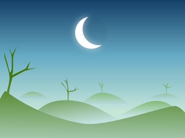 640x480 Green Forest And Hill Vector Background
