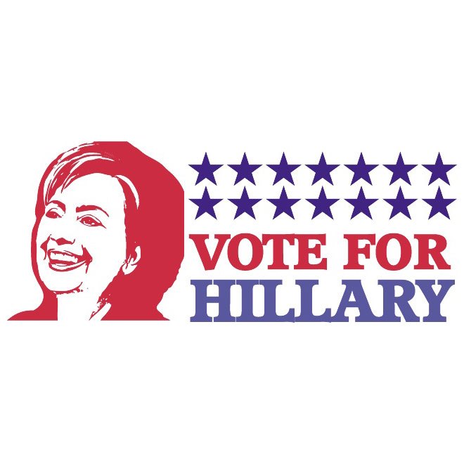 Vote For Hillary Clinton Free Vector 660x660 Vote For Hillary Clinton Free Vector