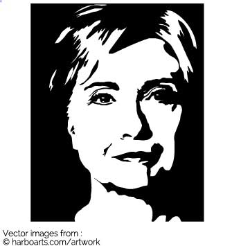Download Hillary Clinton Stencil 335x355 Download Hillary Clinton Stencil