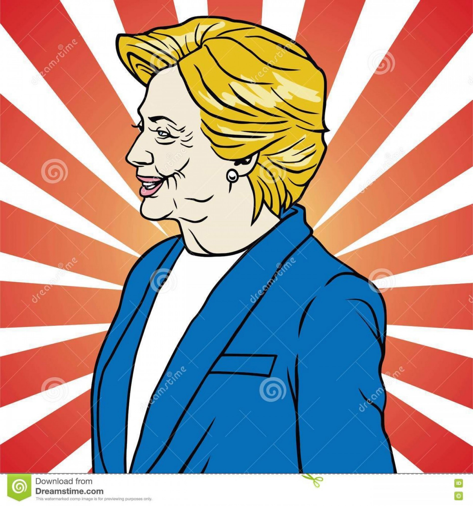 1872x2001 Editorial Photo Hillary Clinton Pop Art Poster Vector Caricature