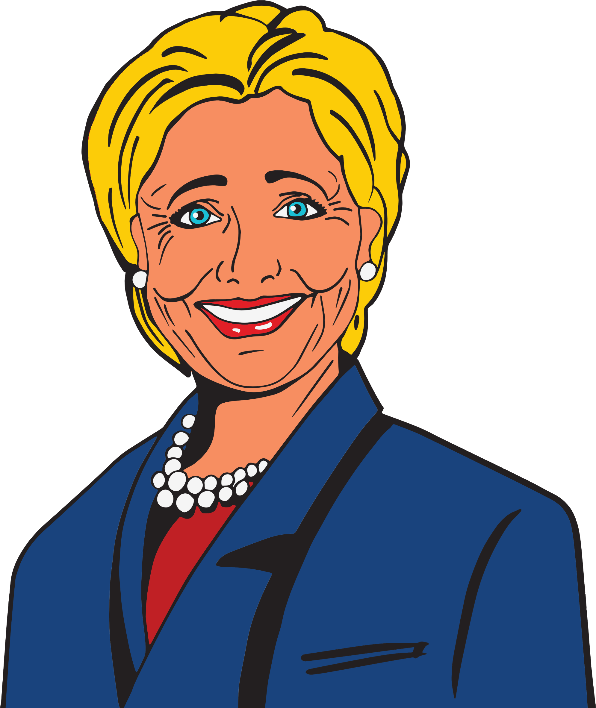 1990x2365 Hillary Clinton Vector Clipart Image