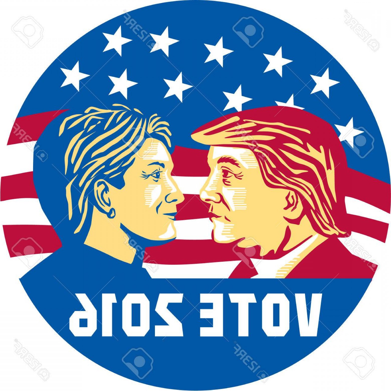 1560x1560 Photoillustration Showing Republican Donald Trump Versus Democrat